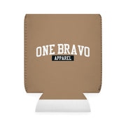 Brown Can Cooler Sleeve/ White One Bravo Logo